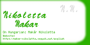 nikoletta makar business card