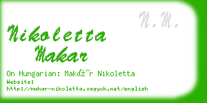 nikoletta makar business card